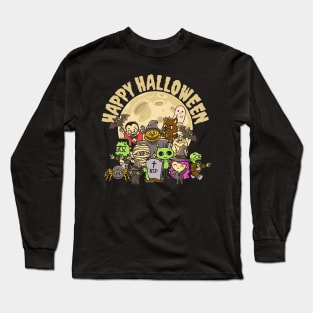 Halloween Monsters Happy Halloween Cute Long Sleeve T-Shirt